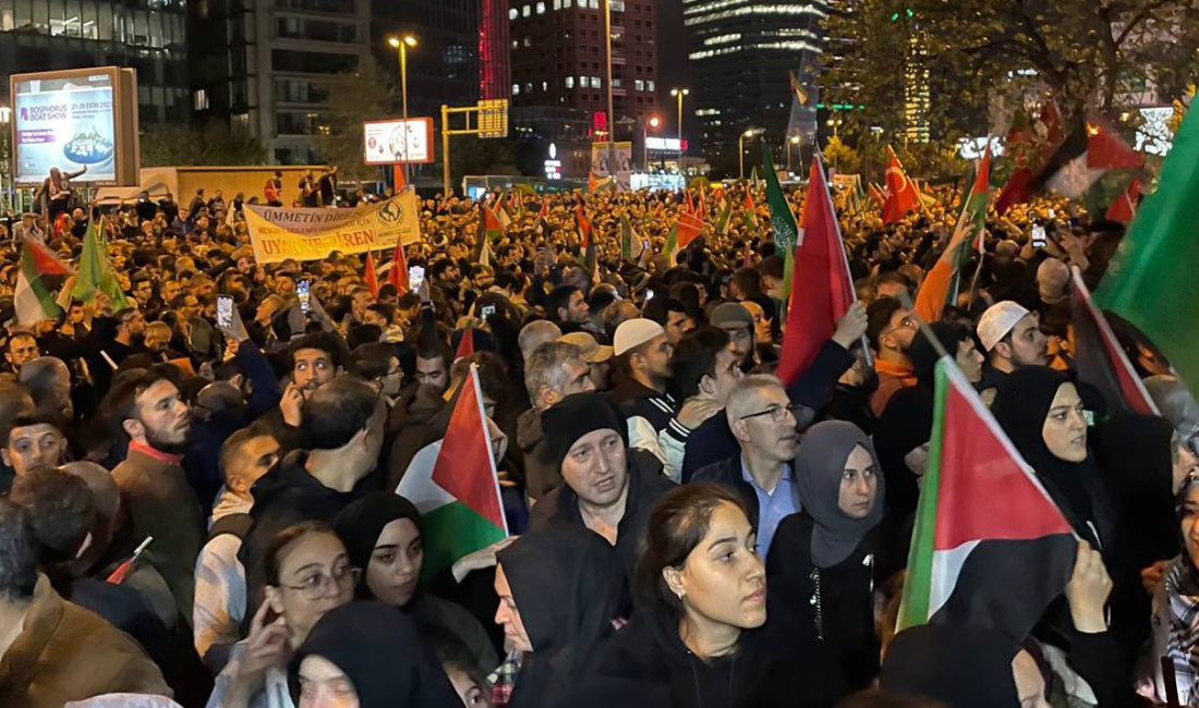 İstanbul’da İsrail’i protesto etmek