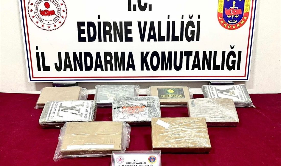 Edirne otobanında durdurulan bir