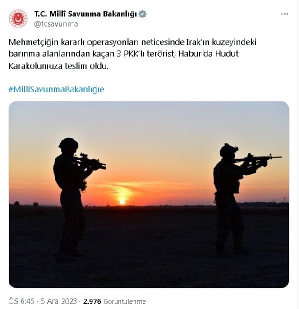 ANKARA, (DHA)- MİLLİ Savunma Bakanlığı