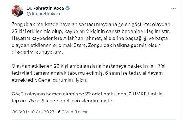 BAKAN KOCA: 17 KİŞİ