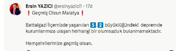 VALİ YAZICI: OLUMSUZ DURUM