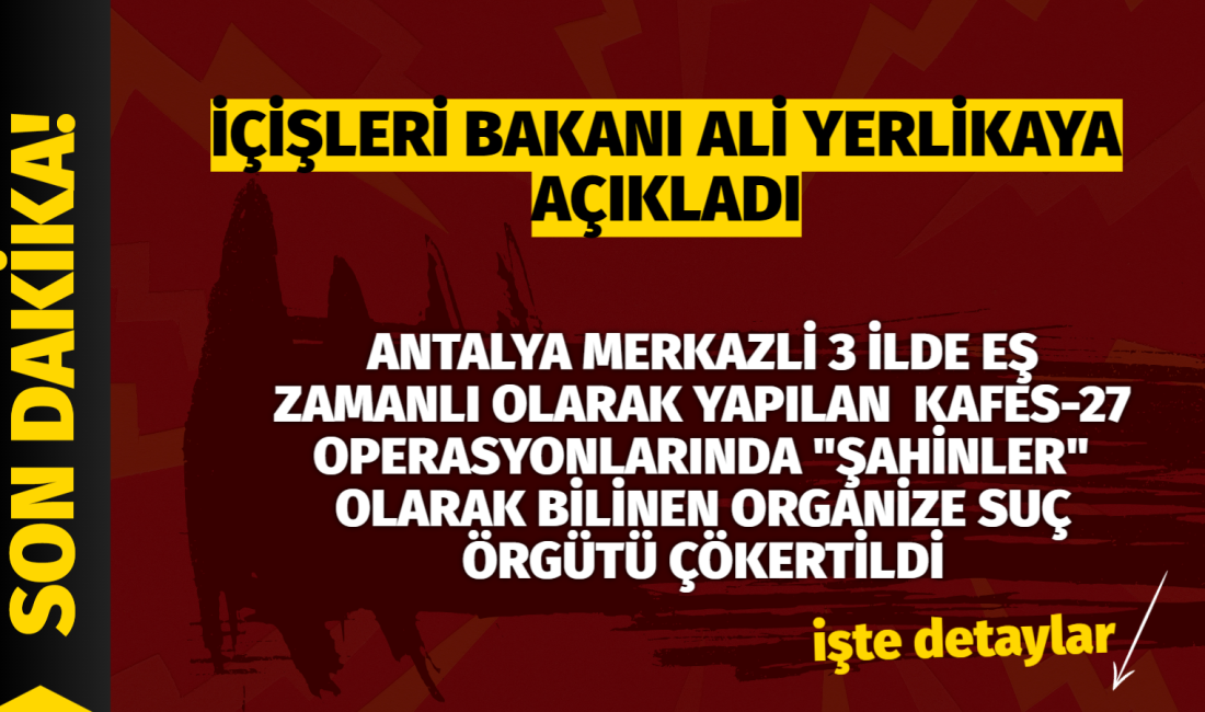 İçişleri Bakanı Ali Yerlikaya