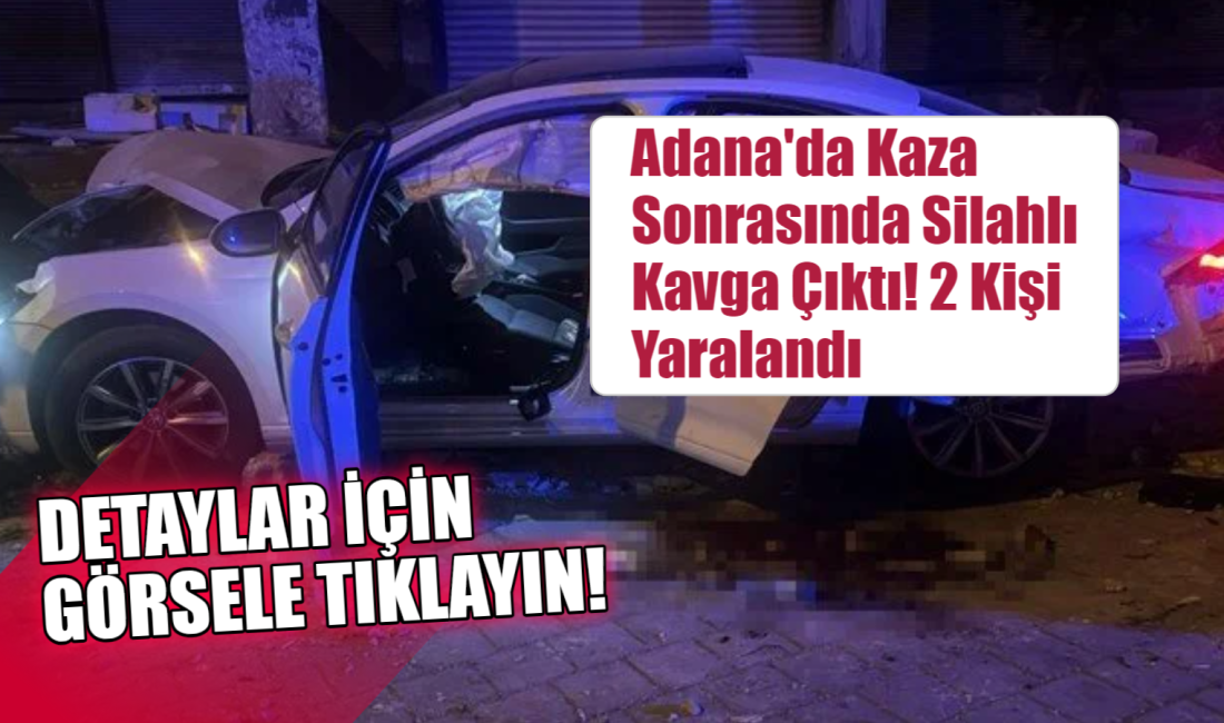 Adana’da otomobil ile motosiklet