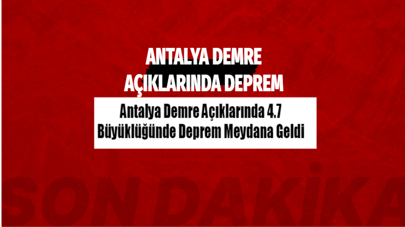 AFAD verilerine göre, Antalya