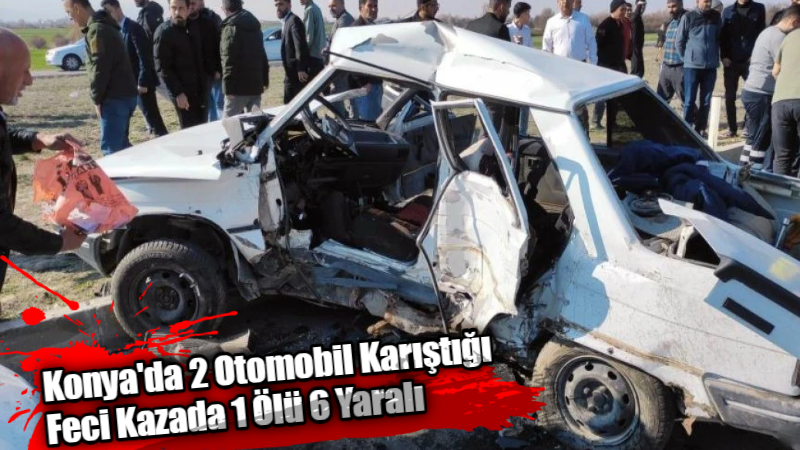 Konya’da 2 otomobilin karıştığı