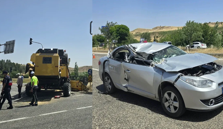 Adıyaman'ın Samsat ilçesinde otomobil