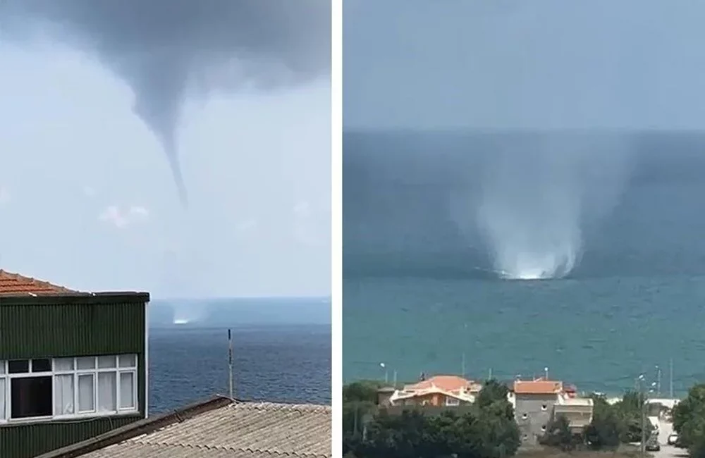 İstanbul Arnavutköy’de hortum çıktı.