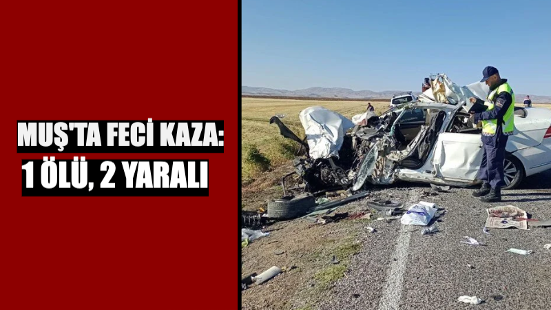 Muş’ta Feci Kaza: 1 Ölü, 2 Yaralı