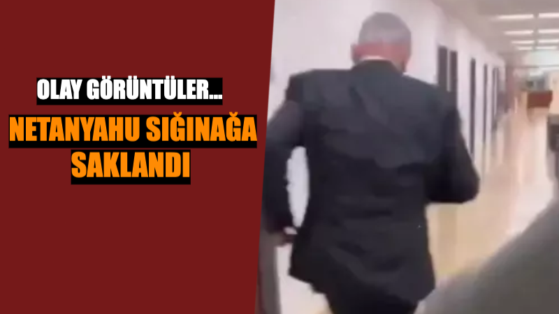 Olay Görüntü! Netanyahu Füze Yağmuru Sırasında Sığınağa mı Saklandı mı?